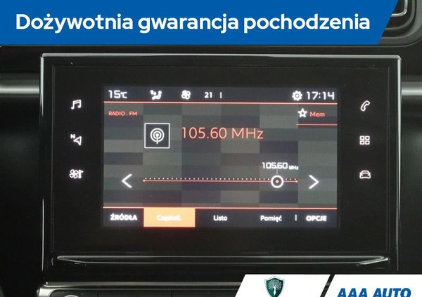 Citroen C3 cena 53000 przebieg: 49793, rok produkcji 2018 z Pruszków małe 172